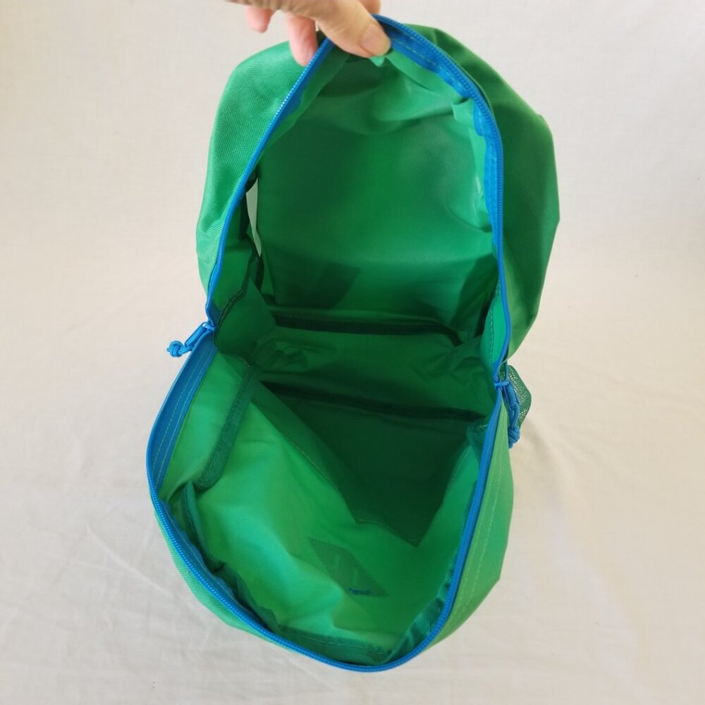 New! Lightweight Green/Blue Basic Backpack W/Bott… - image 3